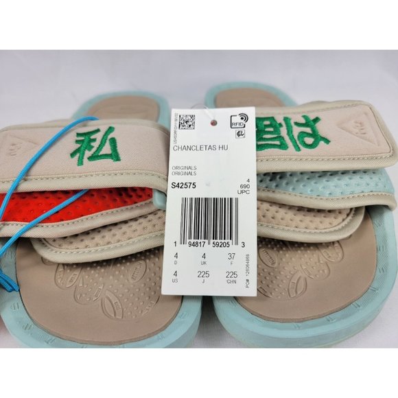 Adidas Pharrell NIGO HU Chancletas Slides Sandals Youth 4Y Womens 5.5 S42575 - Picture 10 of 12